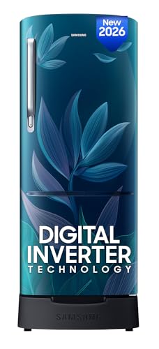 Samsung 183 L, 4 Star, Digital Inverter, Direct-Cool Single Door Refrigerator (Rr20H28249U/Nl, Paradise Bloom Blue, Base Stand Drawer, Single Touch Defrost, 2026 Model) picture.jpg